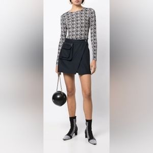 MARINE SERRE MOON DIAMANT LONG-SLEEVE TOP SIZE: X-SMALL